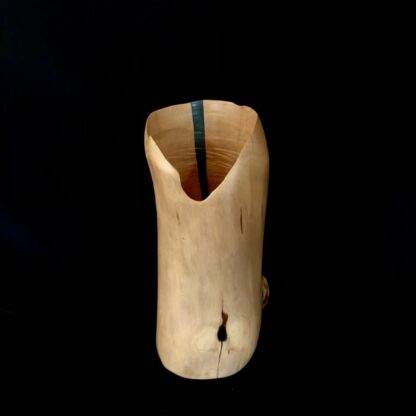 Lampe en bois d'arbousier et résine sombre – Image 4
